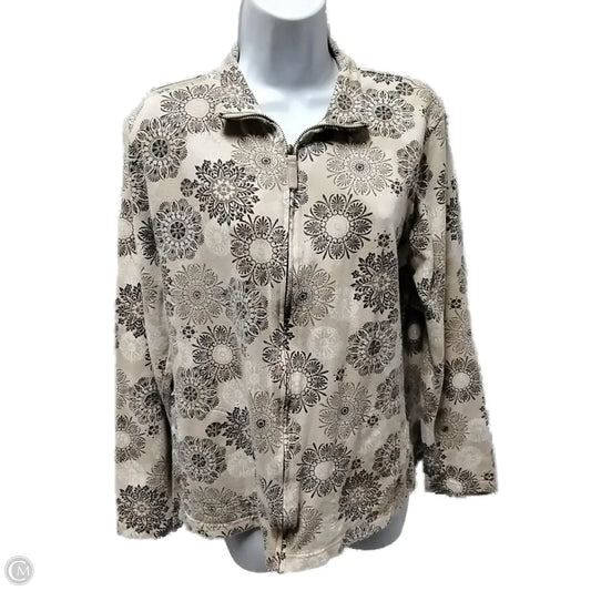 Sweatshirt Collar By Karen Scott In Paisley Print, Size: S