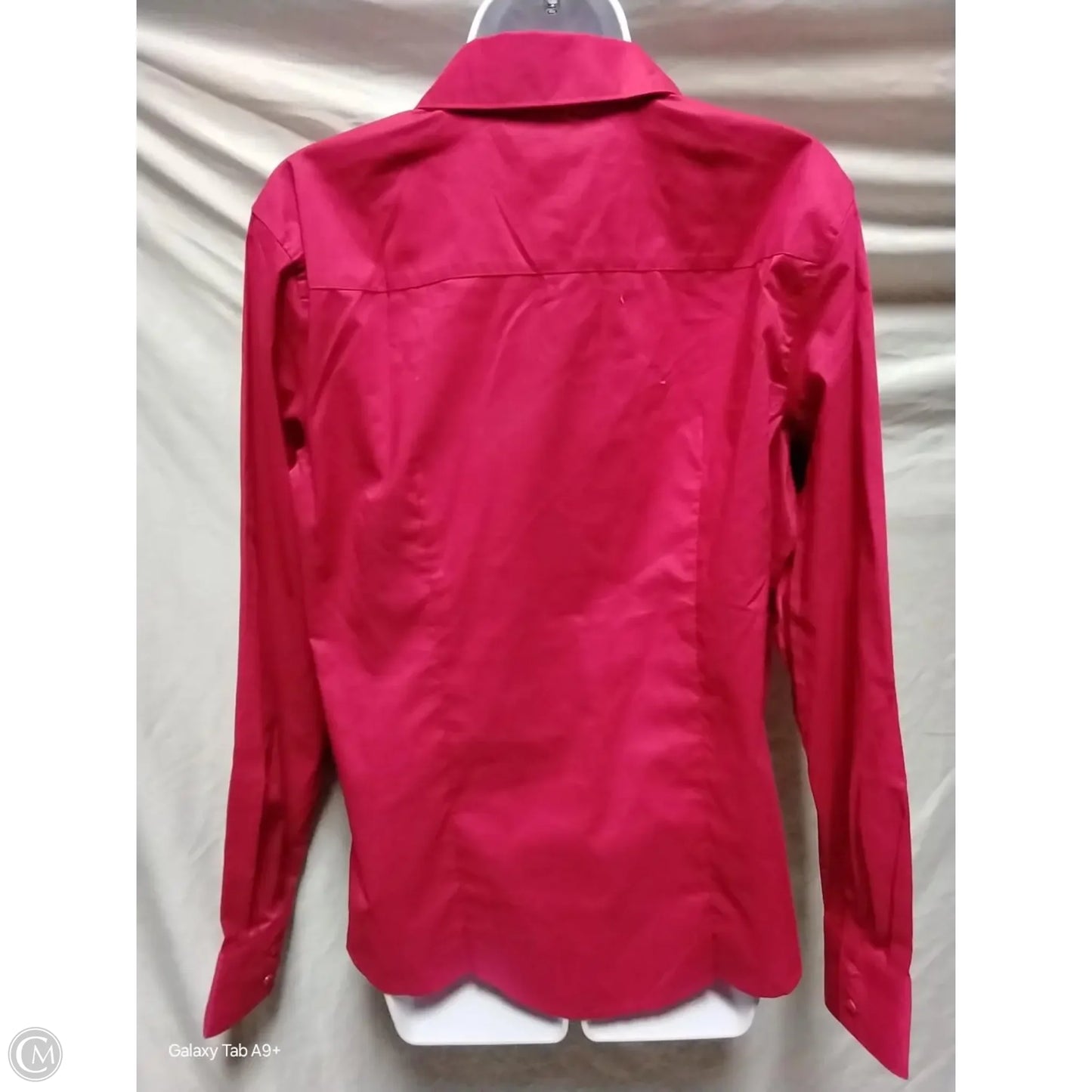 Blouse Long Sleeve By Liz Claiborne In Pink, Size: L