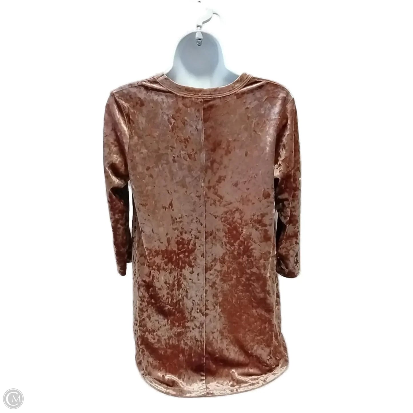 Blouse Long Sleeve By Bobeau In Peach, Size: S