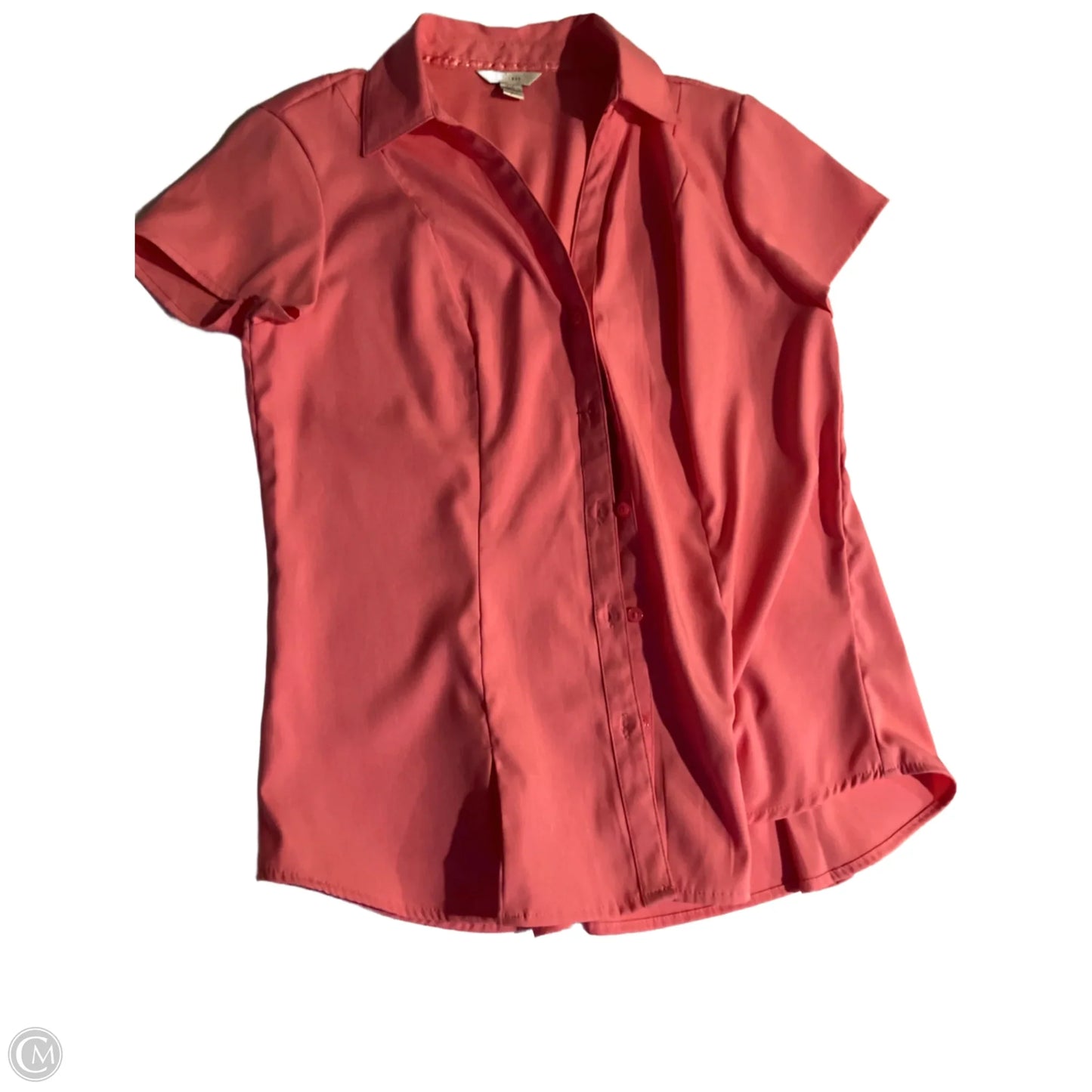 Blouse Short Sleeve By Cato In Pink, Size: Xs