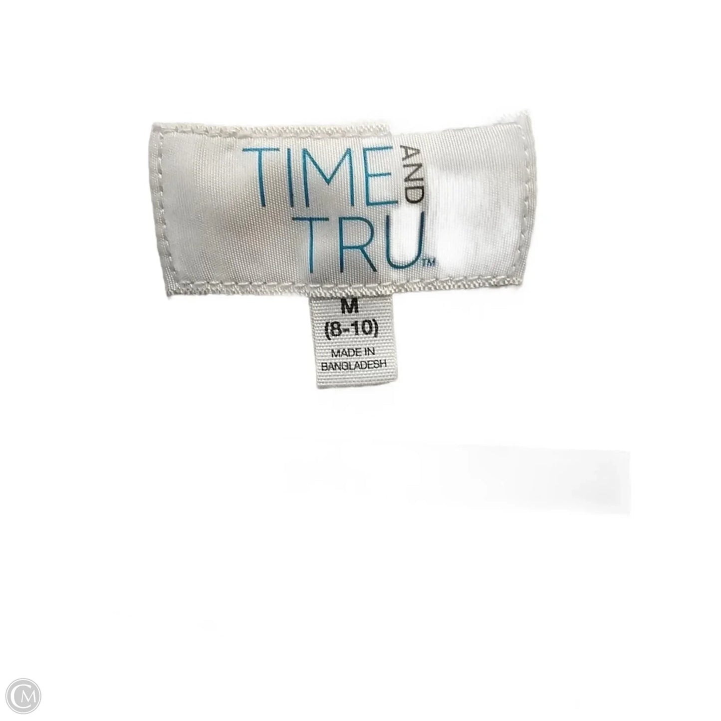 Top Long Sleeve Basic By Time And Tru In Cream, Size: M