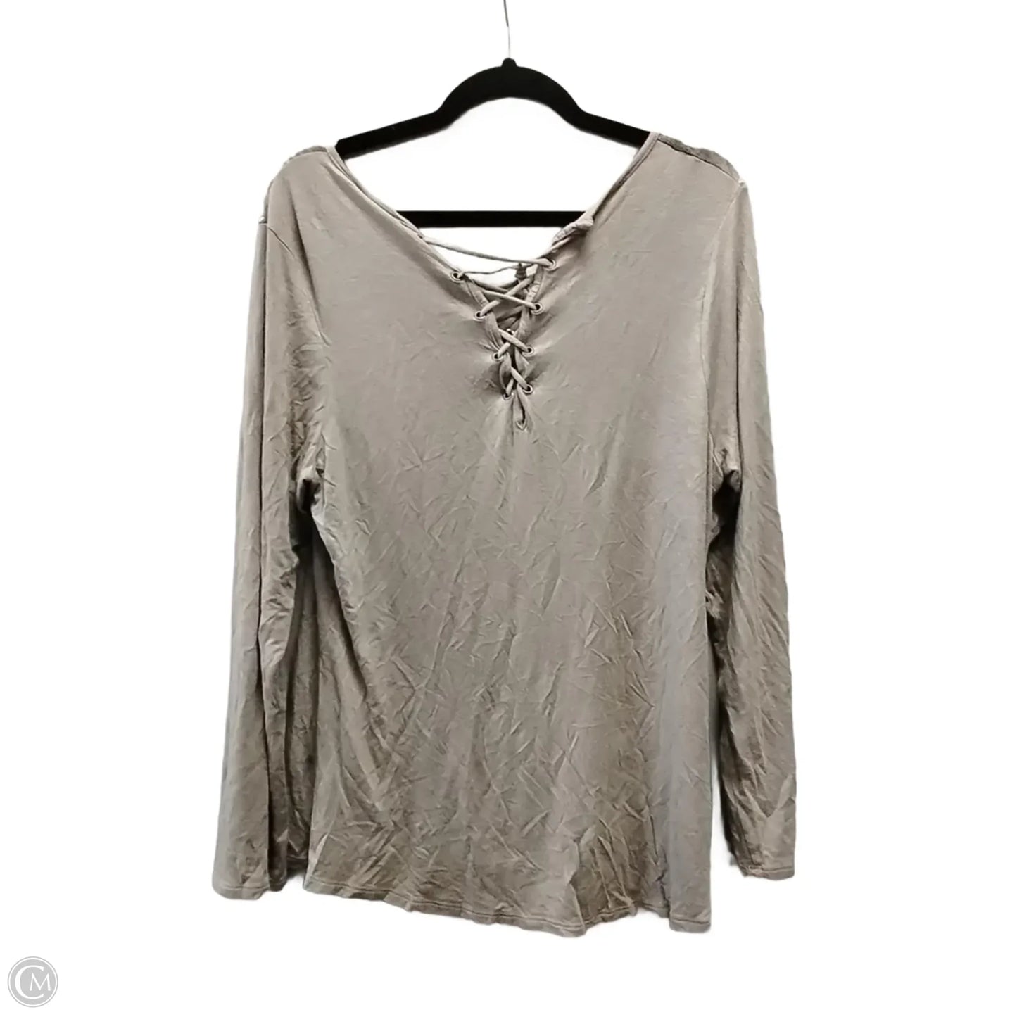 Top Long Sleeve By Harley Davidson In Beige, Size: 1x