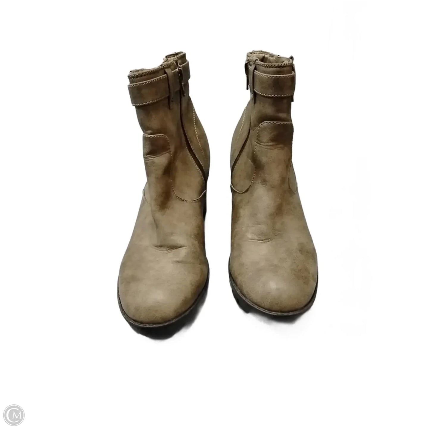 Boots Ankle Heels By Paige In Beige, Size: 11