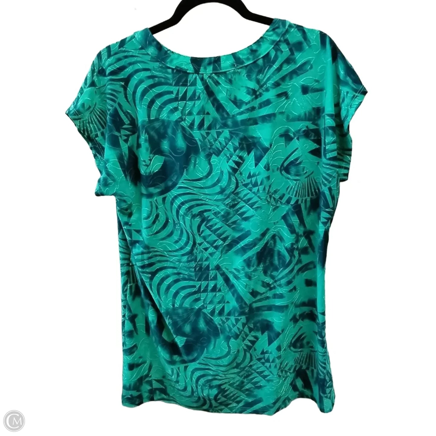 Top Sleeveless By Notations In Teal, Size: 1x