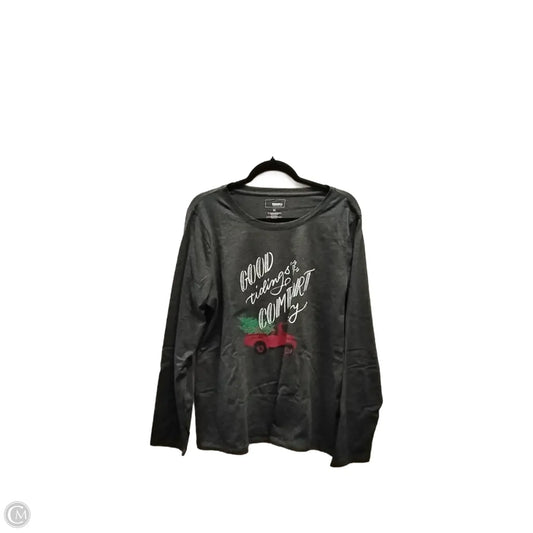 Top Long Sleeve Basic By Sonoma In Grey, Size: Xl