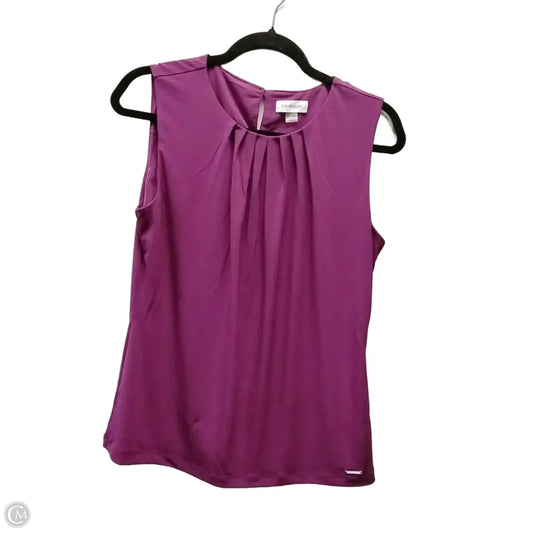 Top Sleeveless Basic By Calvin Klein In Purple, Size: M
