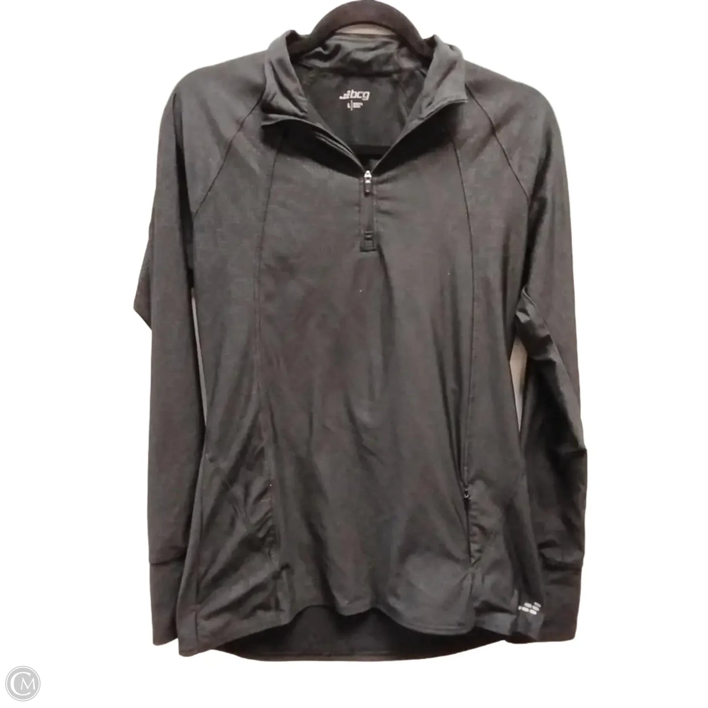 Athletic Top Long Sleeve Crewneck By Bcg In Black, Size: L