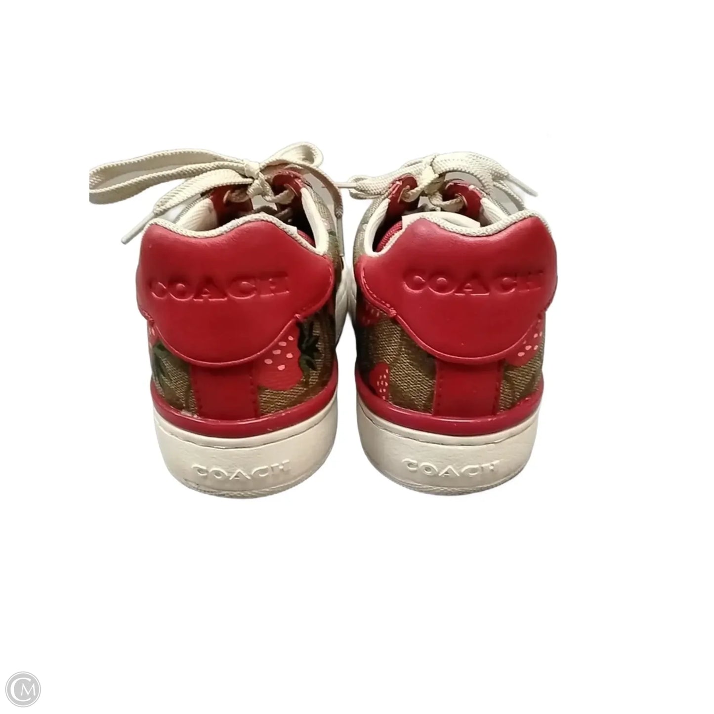 Shoes Designer By Coach In Red & Tan, Size: 7.5
