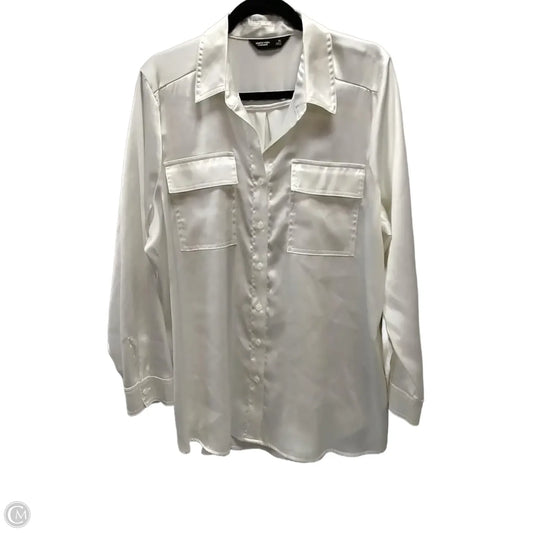 Blouse Long Sleeve By Simply Vera In White, Size: Xl