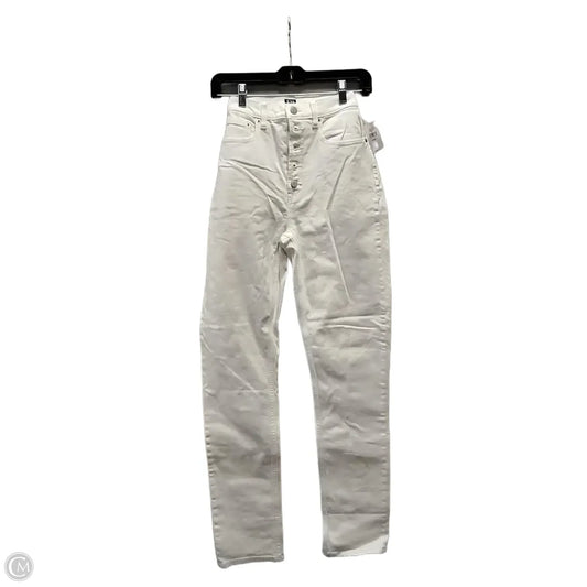 Jeans Straight By Gap In White, Size: 6l