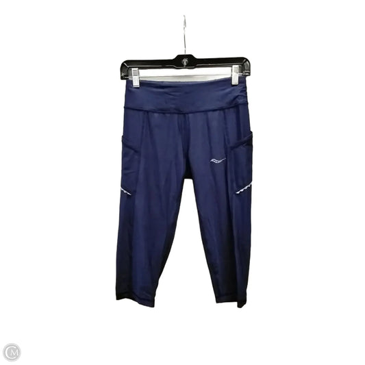 Athletic Leggings Capris By Saucony In Navy, Size: M
