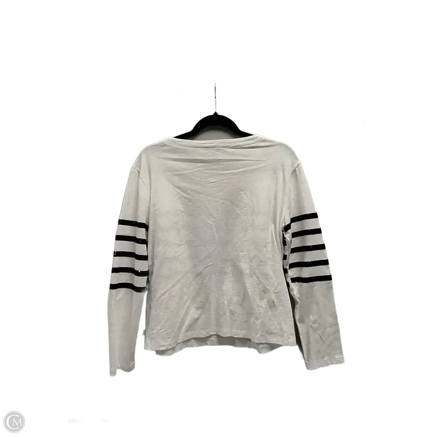 Top Long Sleeve By Nautica In Blue & White, Size: M