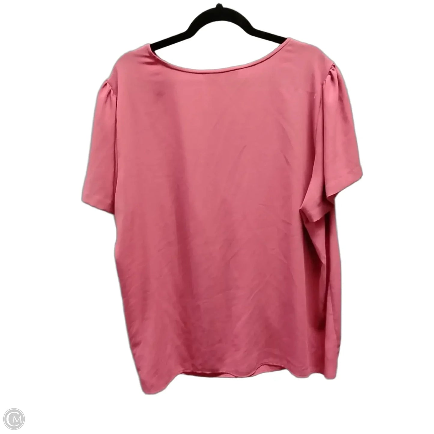 Blouse Short Sleeve By Loft In Peach, Size: 3x