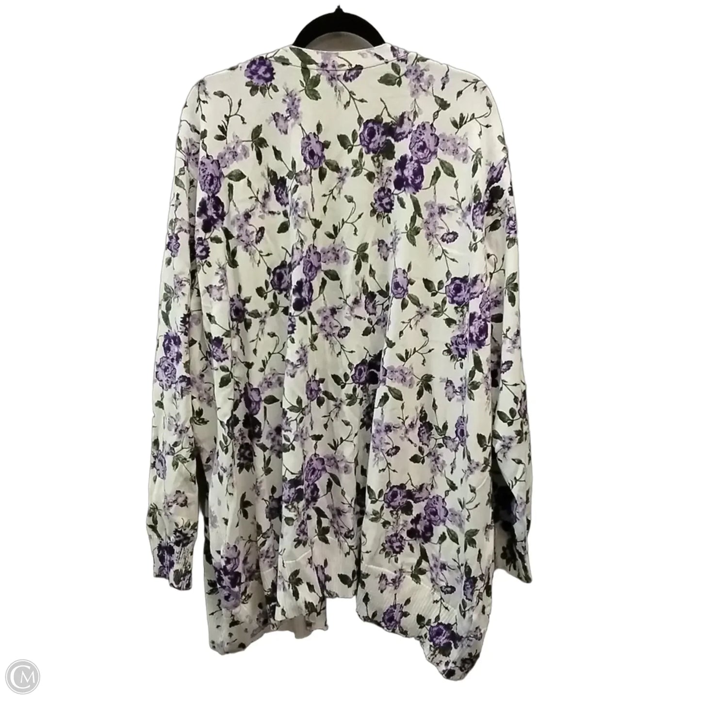 Shawl By Woman Within In Purple & White, Size: 4
