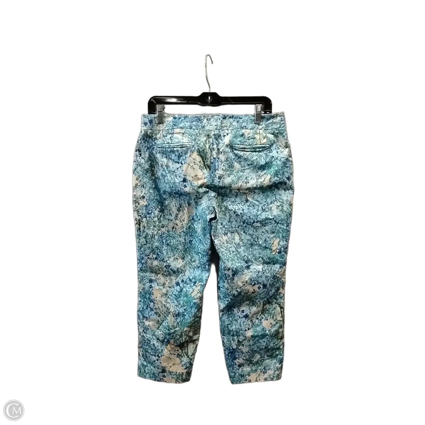 Pants Cropped By Talbots In Blue & Cream, Size: 10p