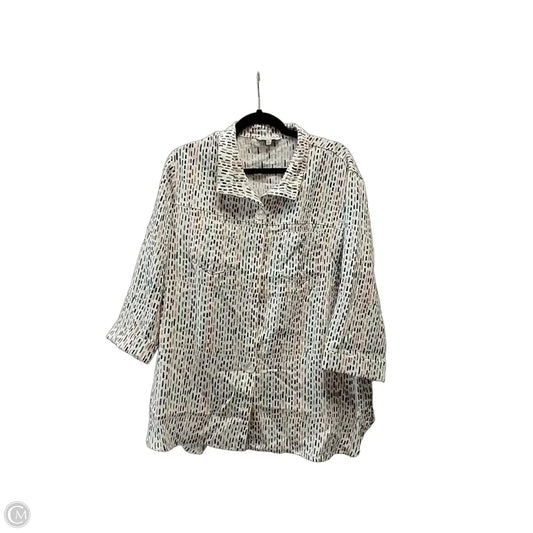 Blouse Long Sleeve By John Mark In Multi-colored, Size: L