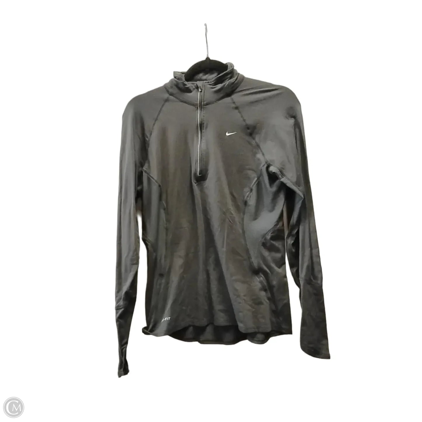 Athletic Top Long Sleeve Crewneck By Nike Apparel In Grey, Size: M