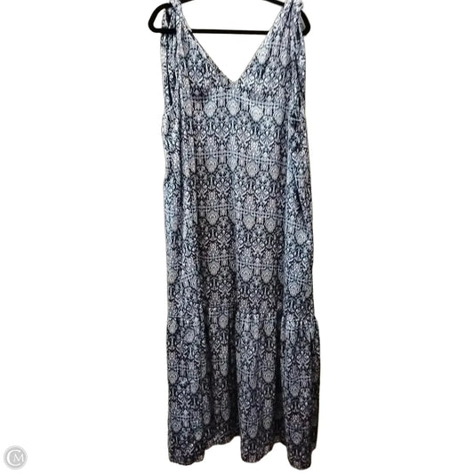 Dress Casual Maxi By Banana Republic In Purple & White, Size: 18