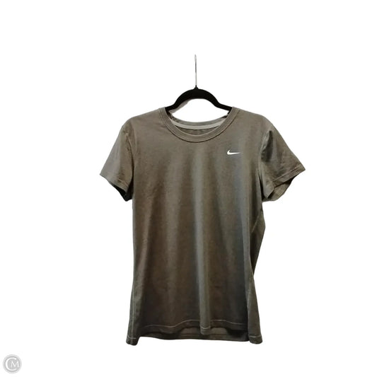 Athletic Top Short Sleeve By Nike Apparel In Brown, Size: L