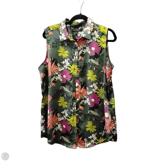 Blouse Sleeveless By Banana Republic In Floral Print, Size: Xl