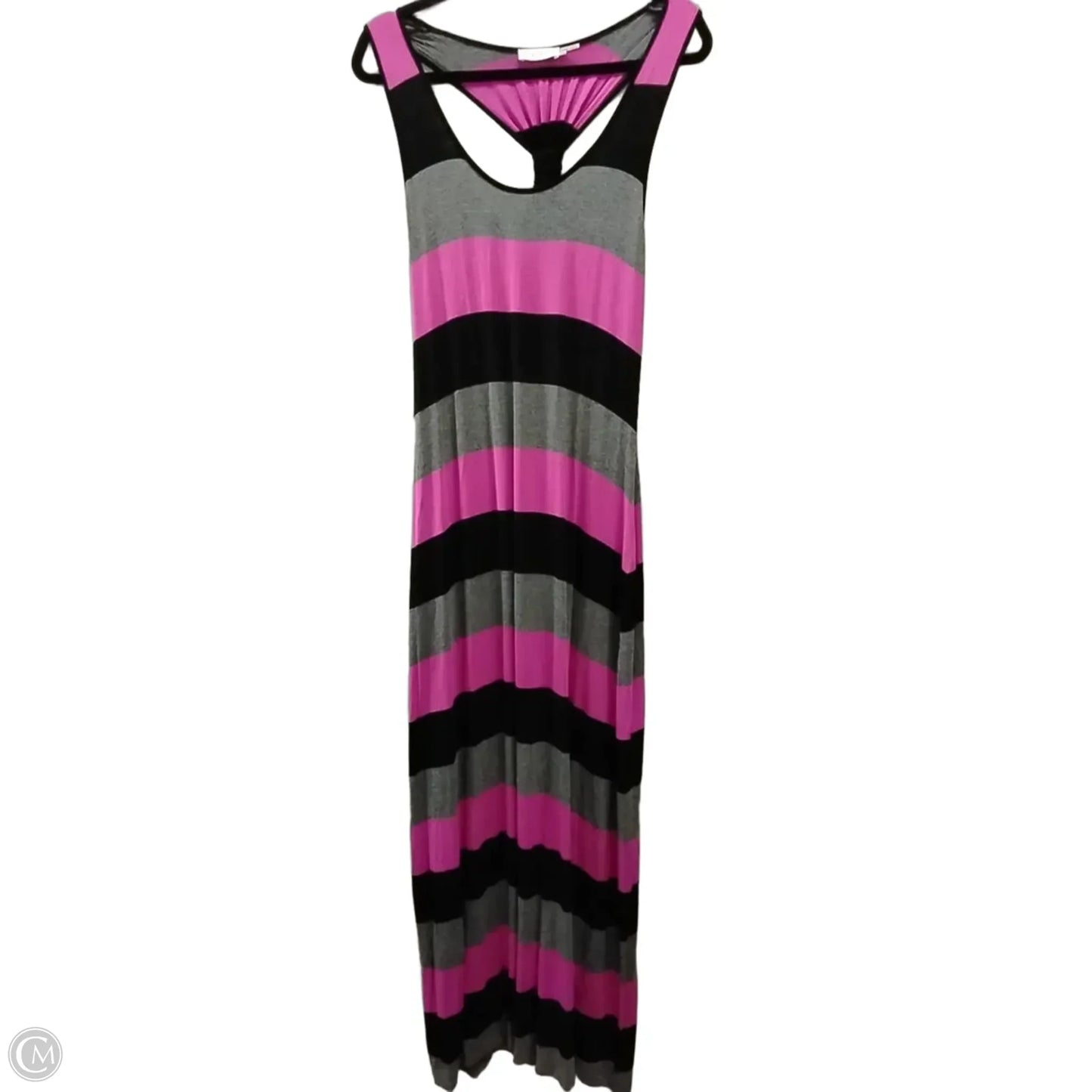 Dress Casual Maxi By Calvin Klein In Striped Pattern, Size: 14