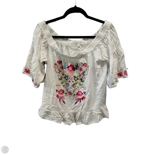 Top Short Sleeve By Altard State In White, Size: M