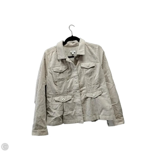 Jacket Shirt By J. Jill In Striped Pattern, Size: S