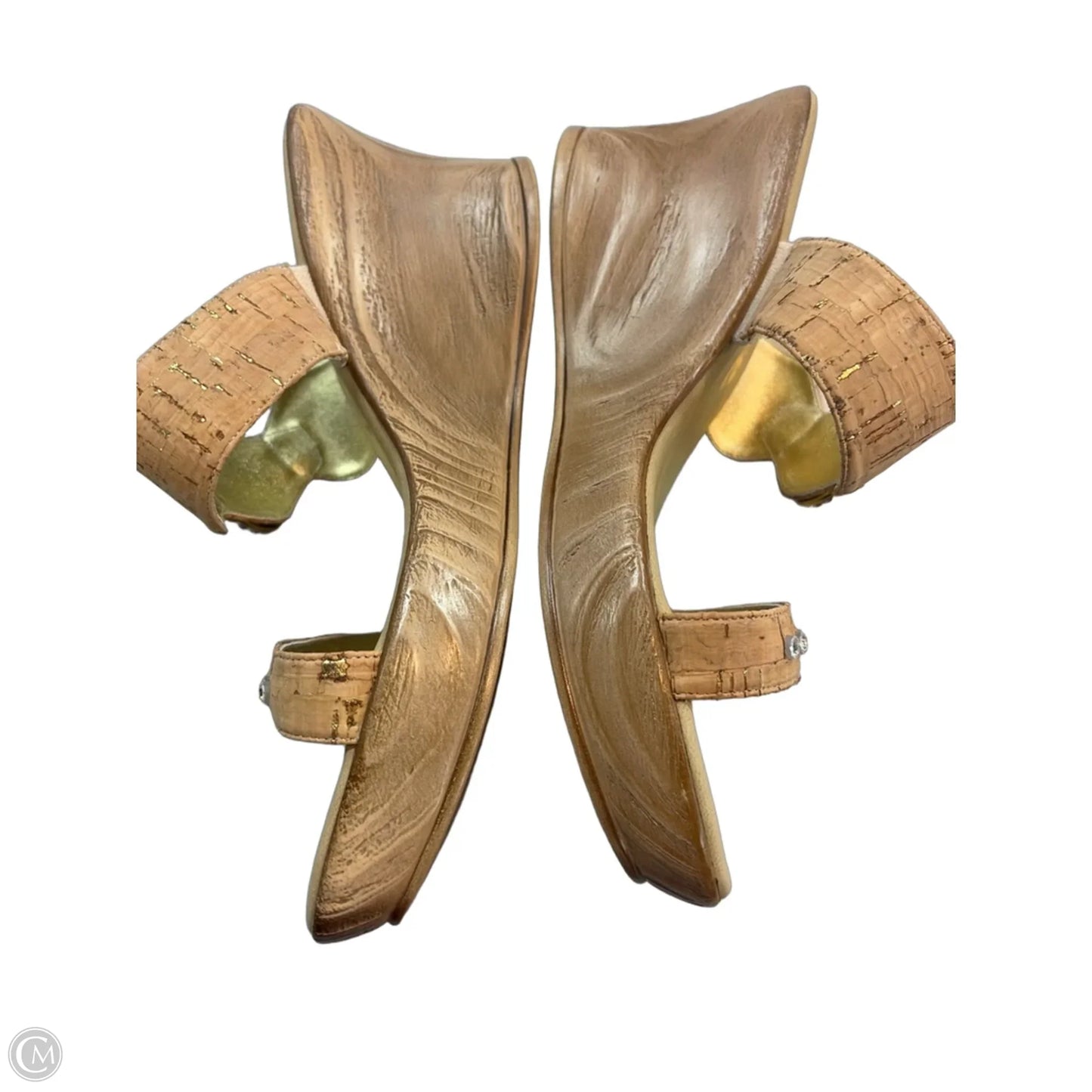 Sandals Heels Wedge By Clothes Mentor In Tan, Size: 8