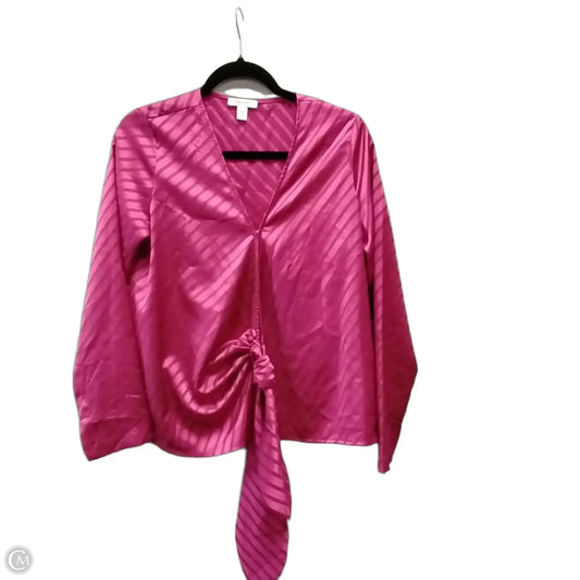 Top Long Sleeve By Nine West Apparel In Pink, Size: Xs