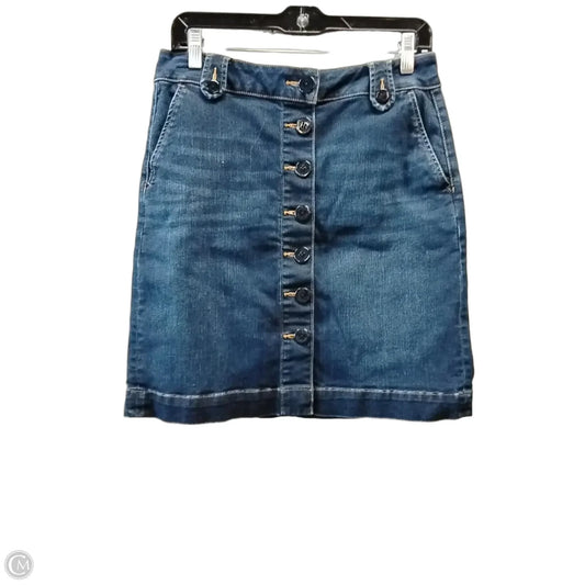 Skirt Midi By Talbots In Blue Denim, Size: 6p