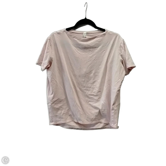 Athletic Top Short Sleeve By Lululemon In Pink, Size: S