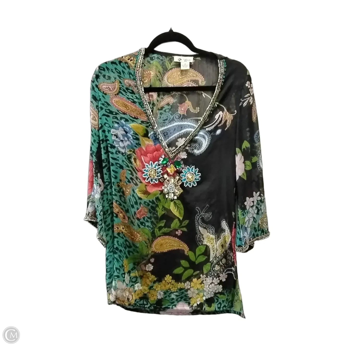 Top Long Sleeve By Cmf In Floral Print, Size: M
