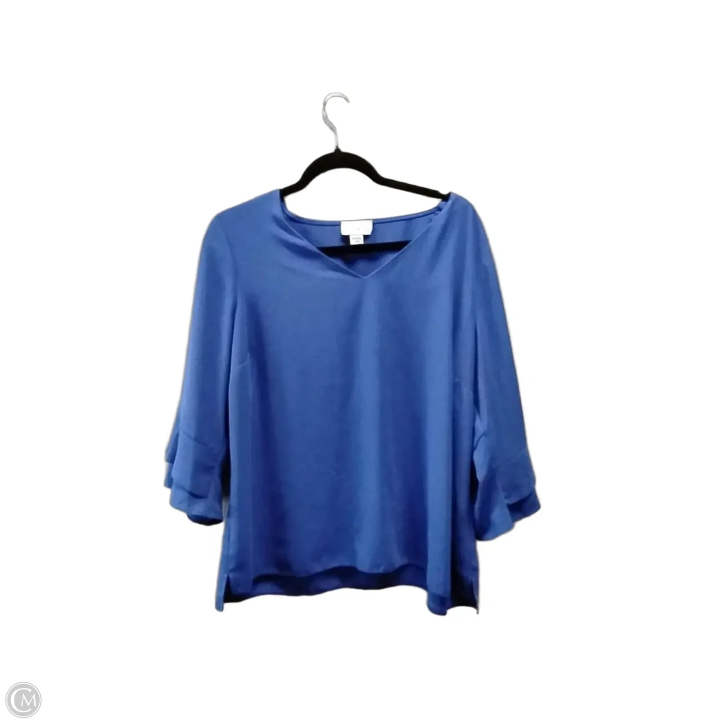 Blouse 3/4 Sleeve By Jaclyn Smith In Blue, Size: Xl
