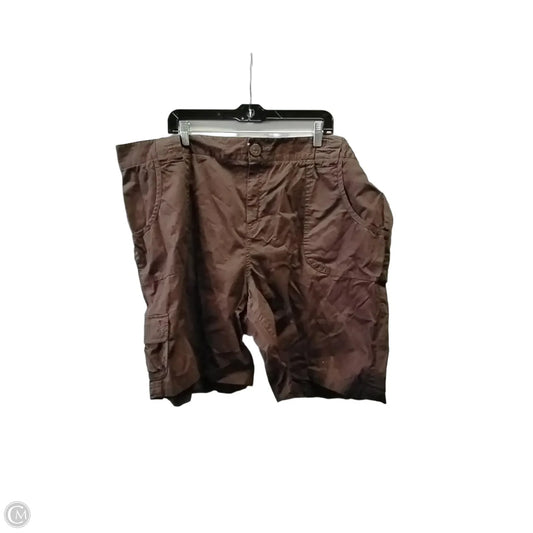 Shorts By Basic Editions In Brown, Size: 4x