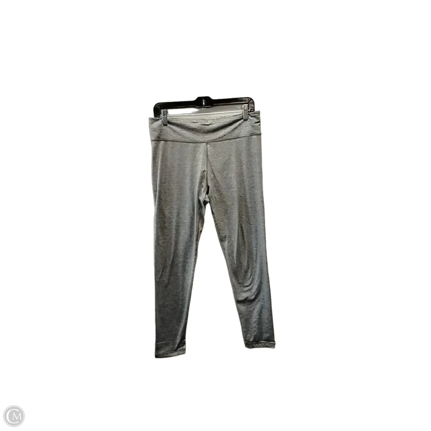 Athletic Leggings By Adidas In Grey, Size: L