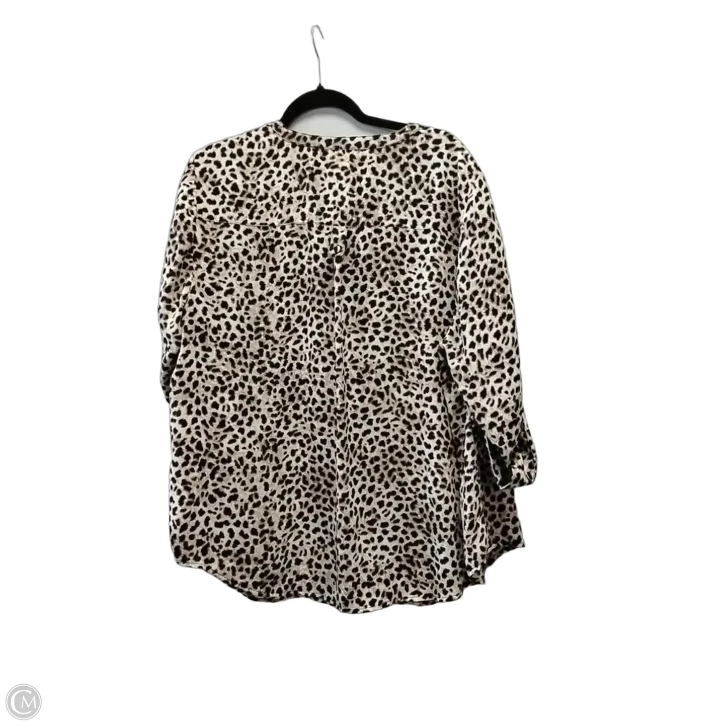 Blouse Long Sleeve By Torrid In Leopard Print, Size: 2x