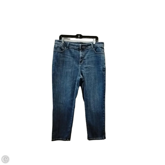 Jeans Boot Cut By Lee In Blue Denim, Size: 22