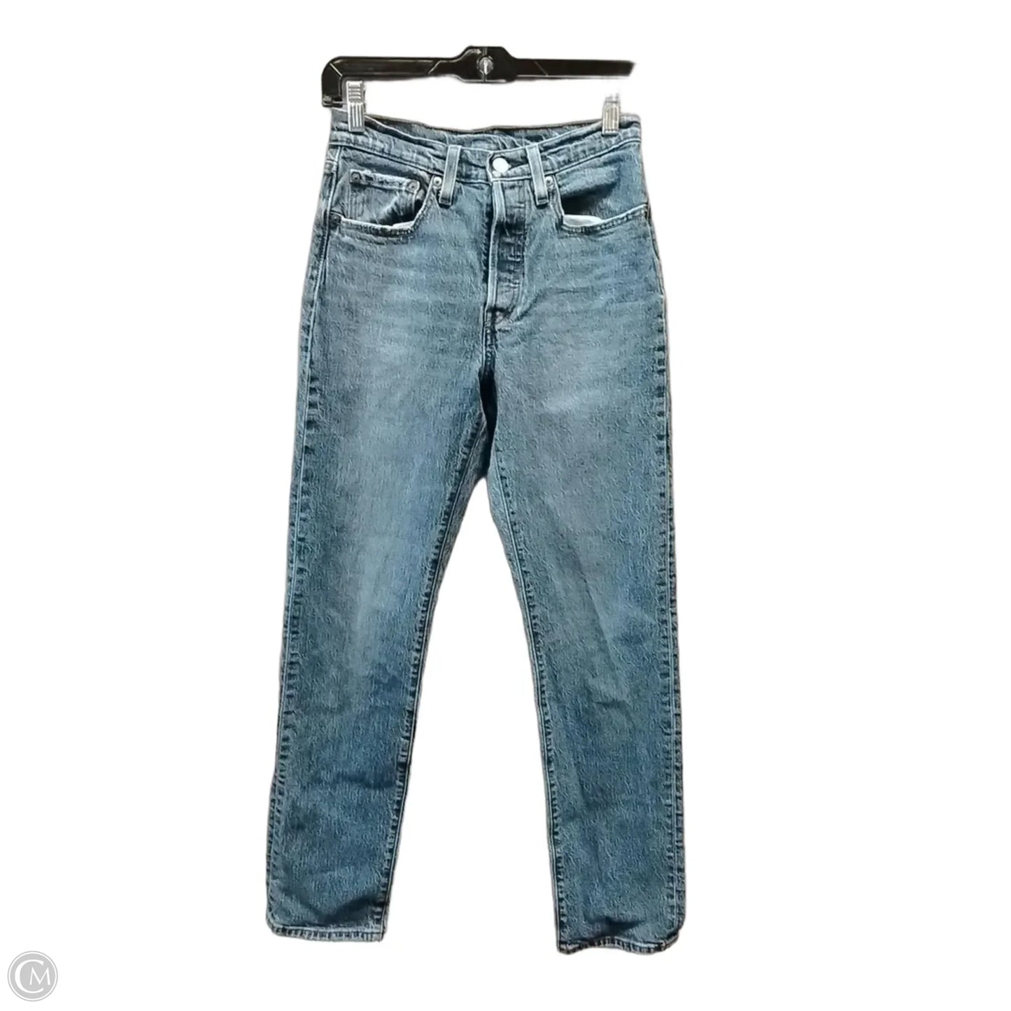 Jeans Straight By Levis In Blue Denim, Size: 2