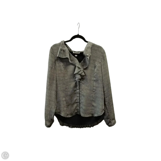 Blouse Long Sleeve By Coldwater Creek In Striped Pattern, Size: M