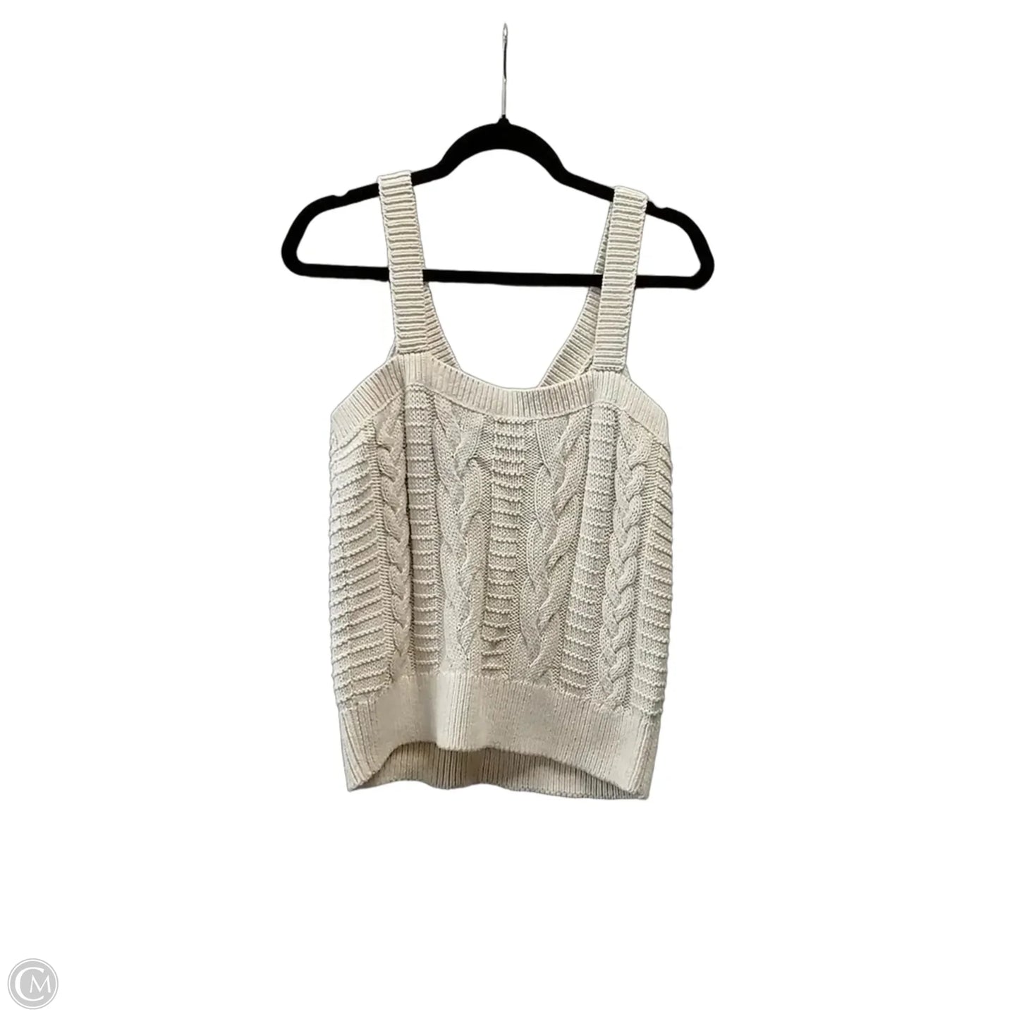 Sweater Short Sleeve By Banana Republic In Cream, Size: M