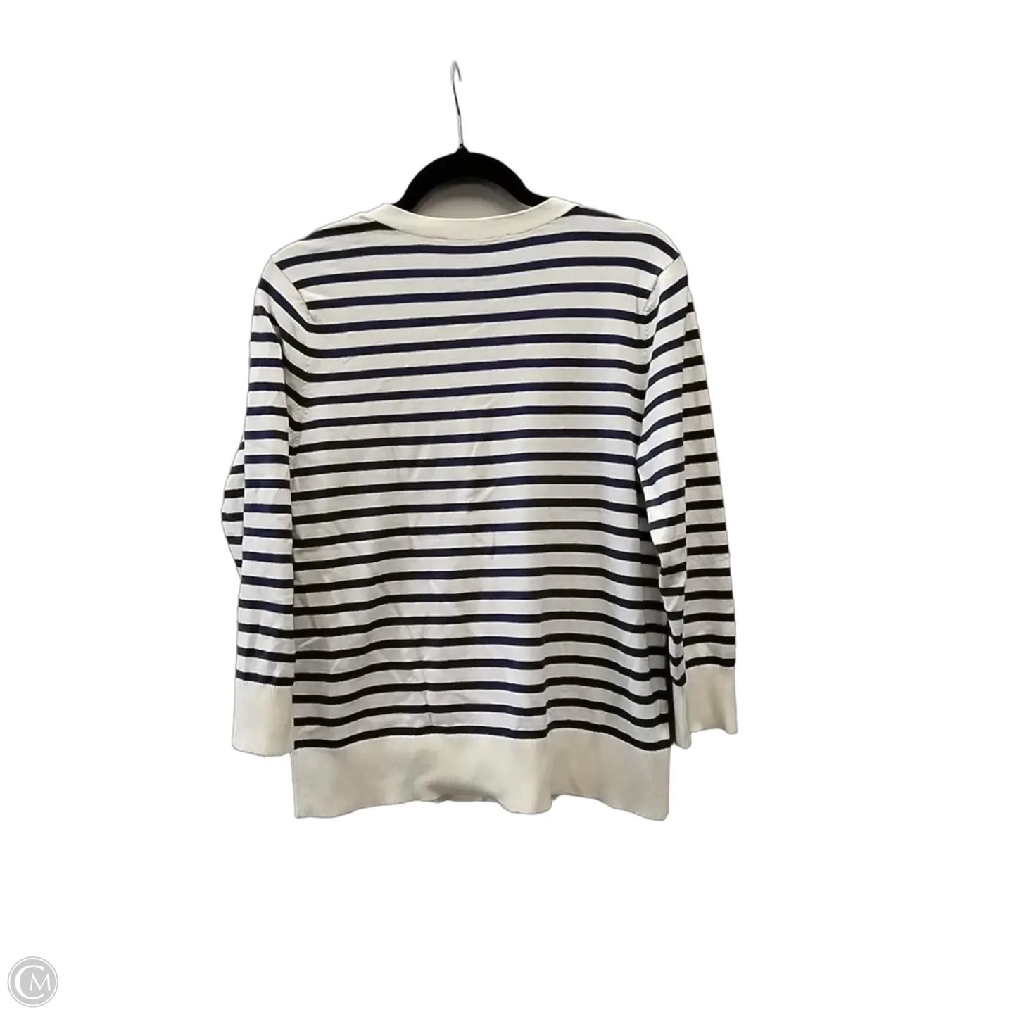 Cardigan By Loft In Striped Pattern, Size: L