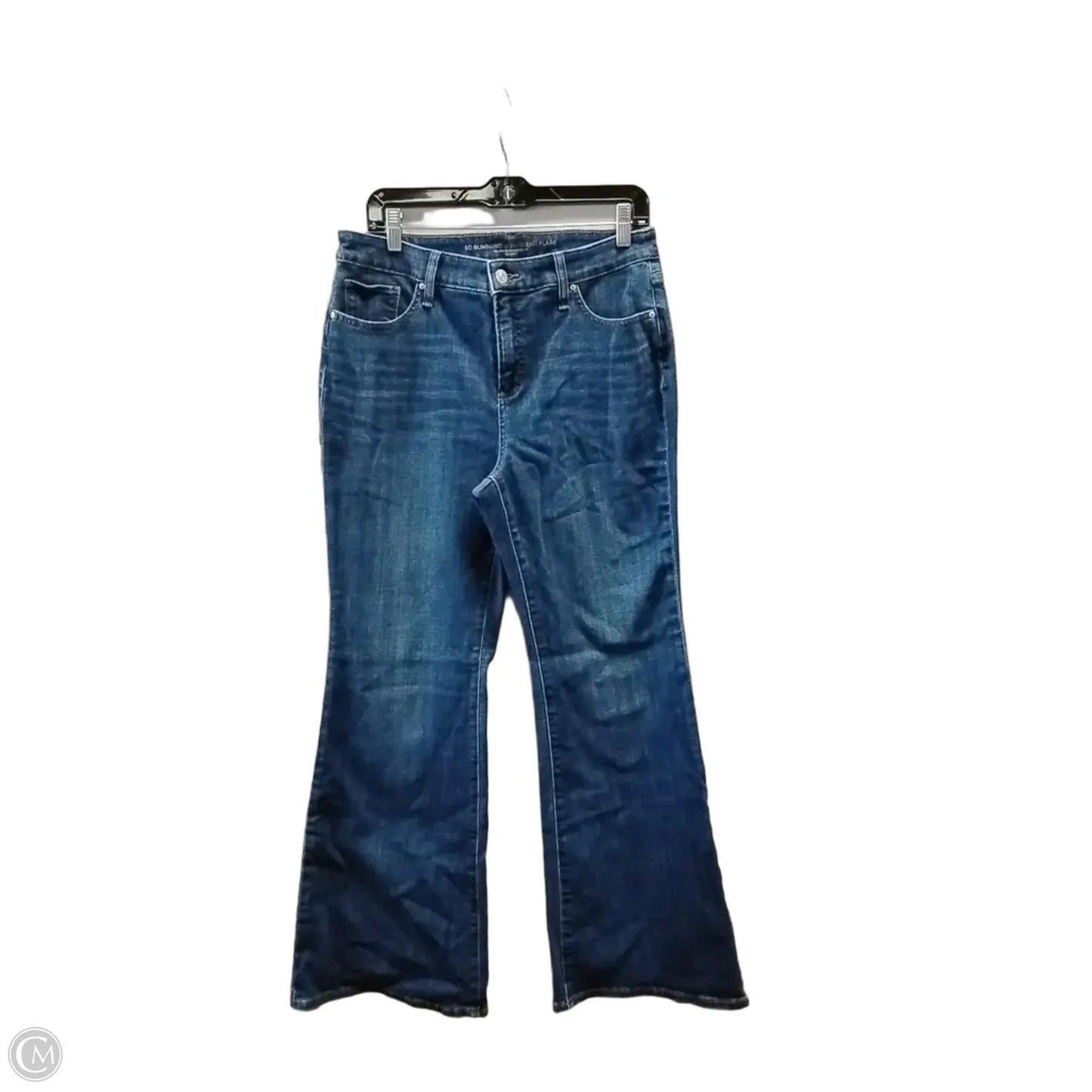Jeans Flared By Chicos In Blue Denim, Size: 10