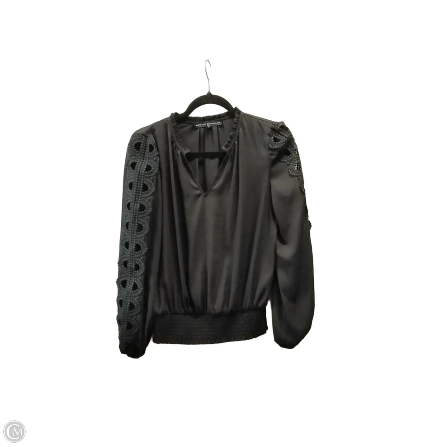 Blouse Long Sleeve By White House Black Market In Black, Size: Xs