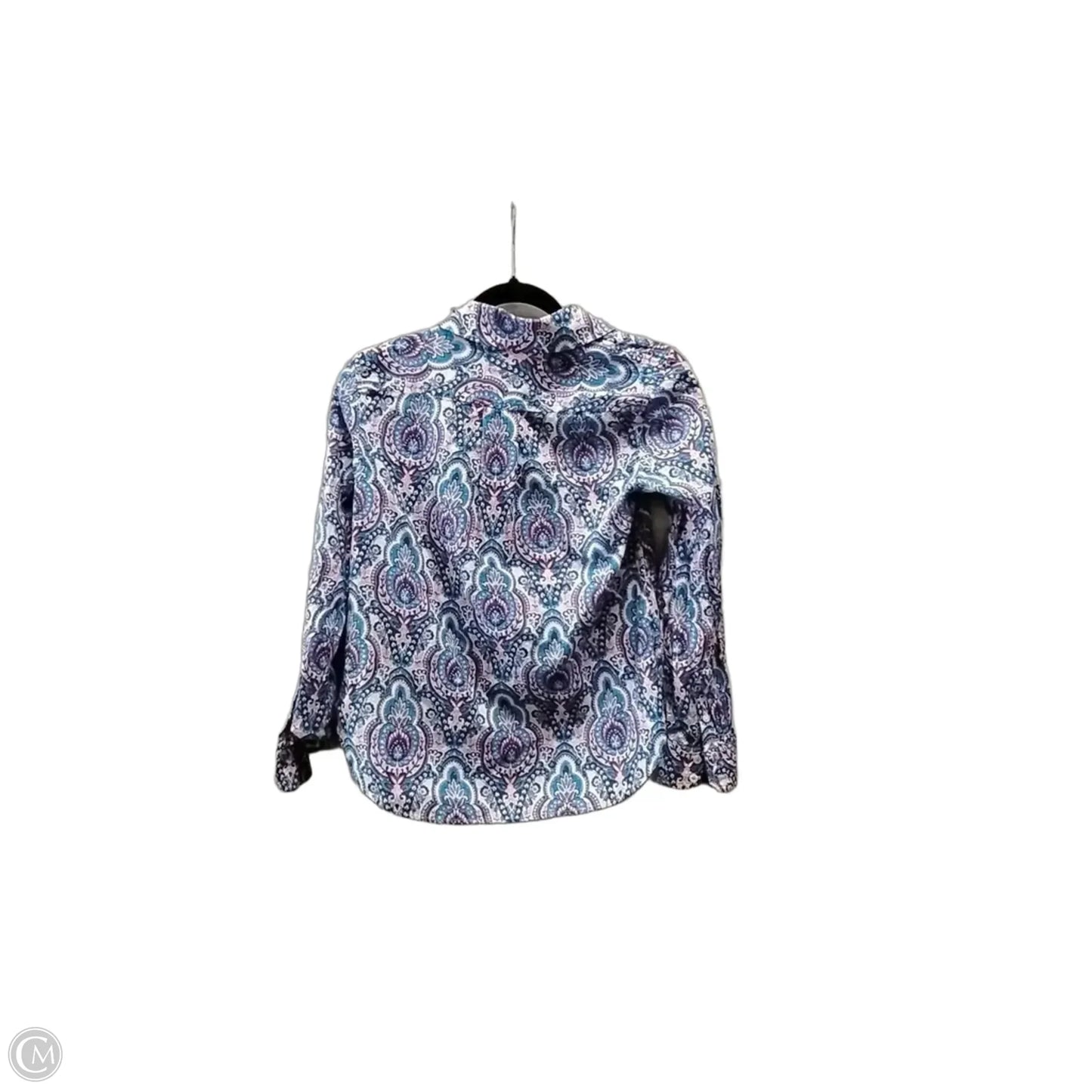 Blouse Long Sleeve By Talbots In Paisley Print, Size: Sp