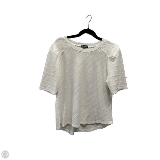 Top Short Sleeve By Democracy In White, Size: Xl
