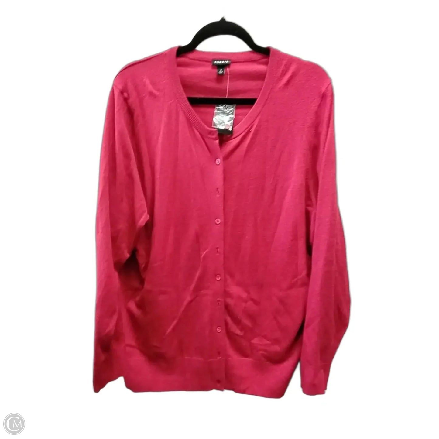 Sweater Cardigan By Torrid In Red, Size: 2x