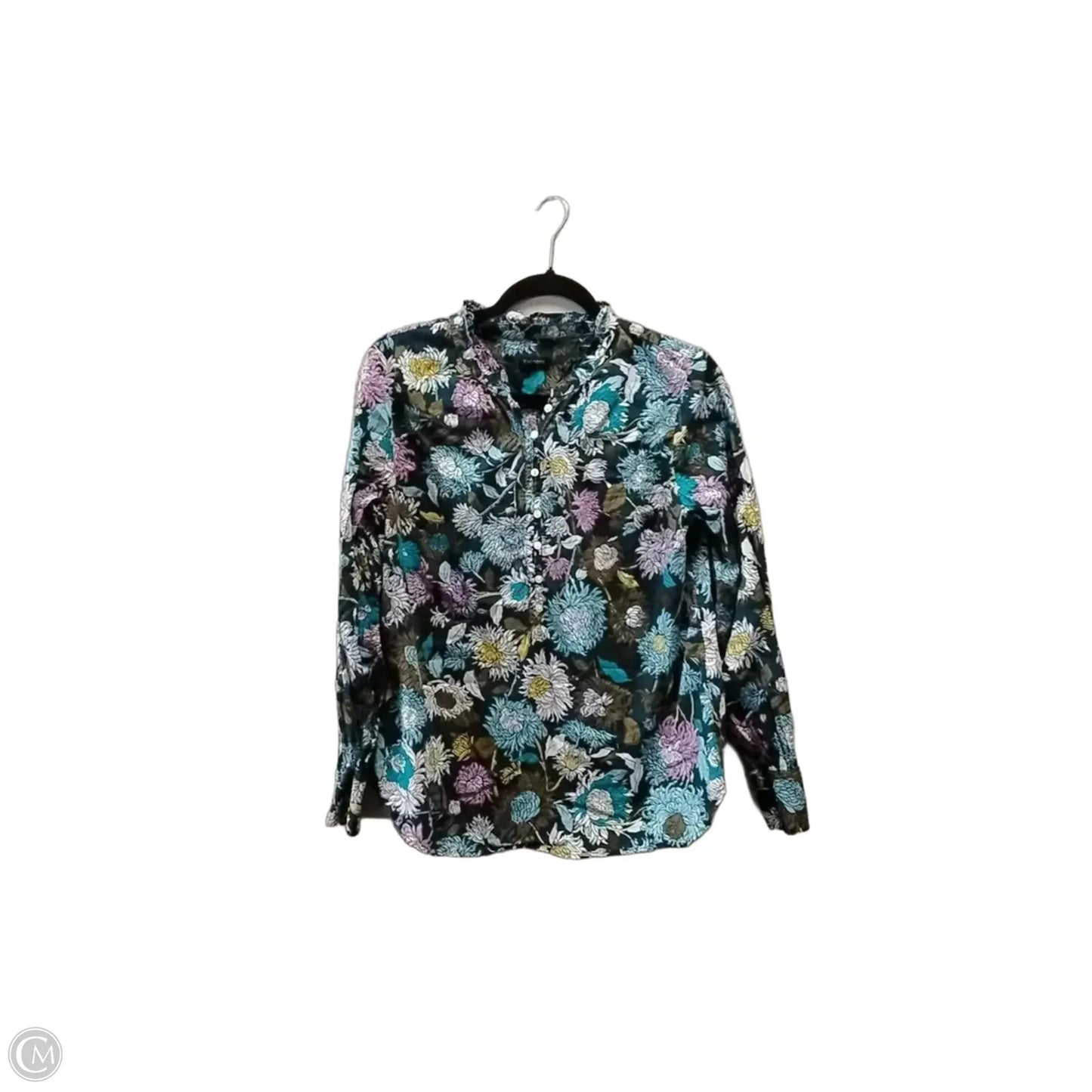Blouse Long Sleeve By Talbots In Floral Print, Size: M