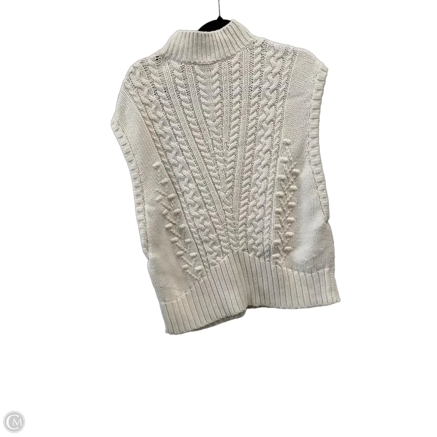 Sweater Short Sleeve By Talbots In Ivory, Size: L