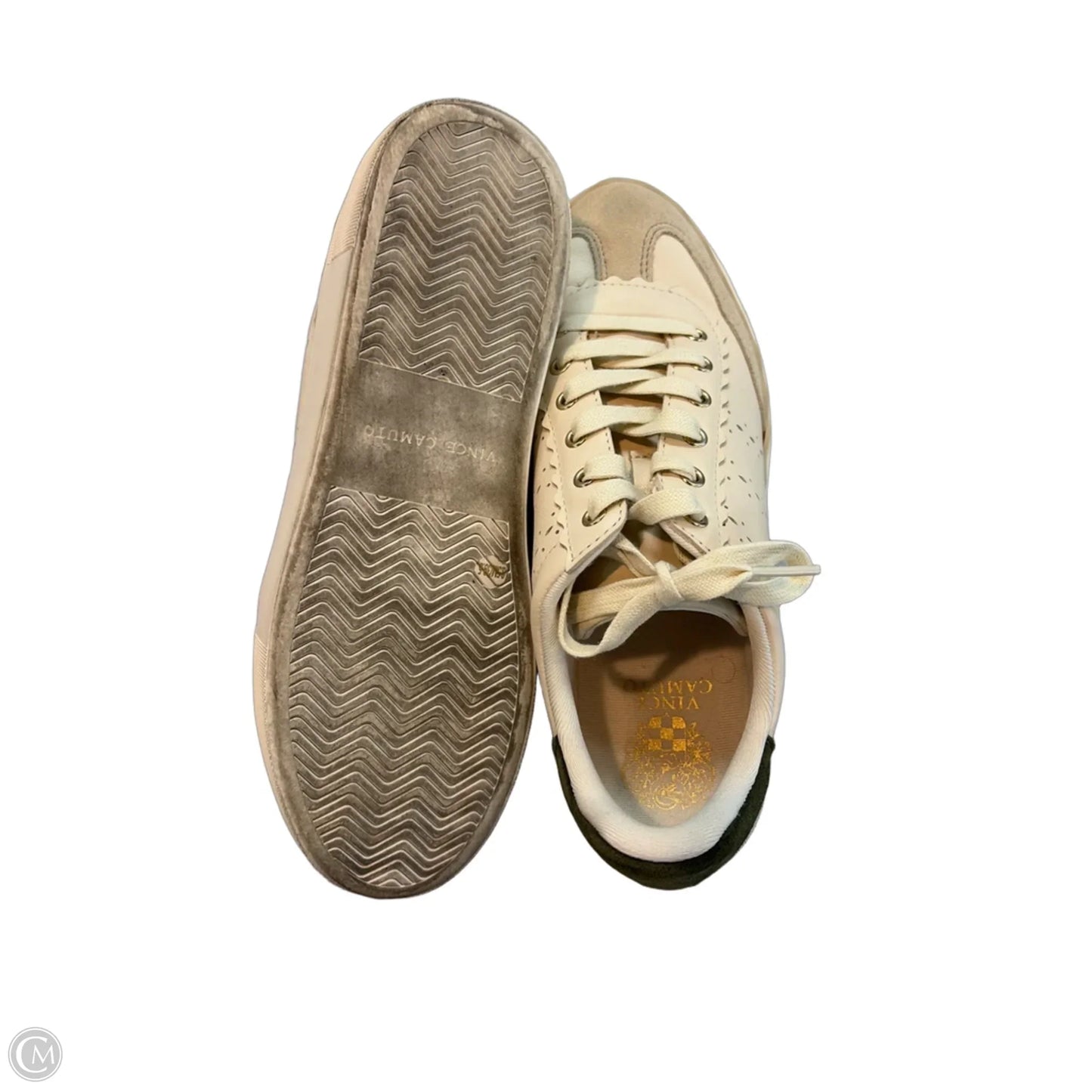 Shoes Sneakers By Vince Camuto In Cream & Green, Size: 8.5