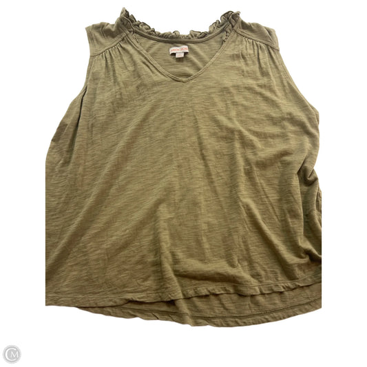 Top Sleeveless Basic By Knox Rose In Green, Size: M
